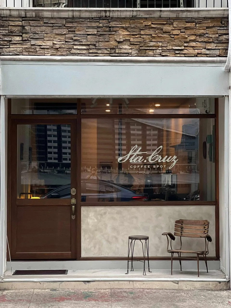 Storefront and entrance of Sta. Cruz Coffee Spot on Dapitan Street